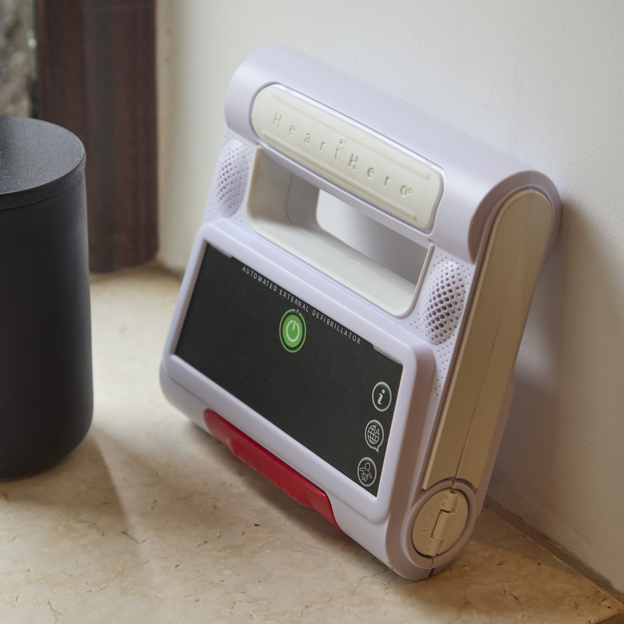 Small discreet at home defibrillator for at home use